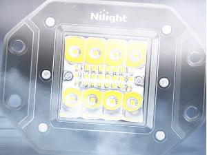 Nilight 4PCS 42W Flush Mount LED Pods Spot Flood Combo Beam Driving Light Backup Light Reverse Light Grill Mount Light with 16AWG LED POD Lights Wiring Harness Kit -4 Leads Triple Row dealsforyoudays Under Dash Lighting Underglow Car