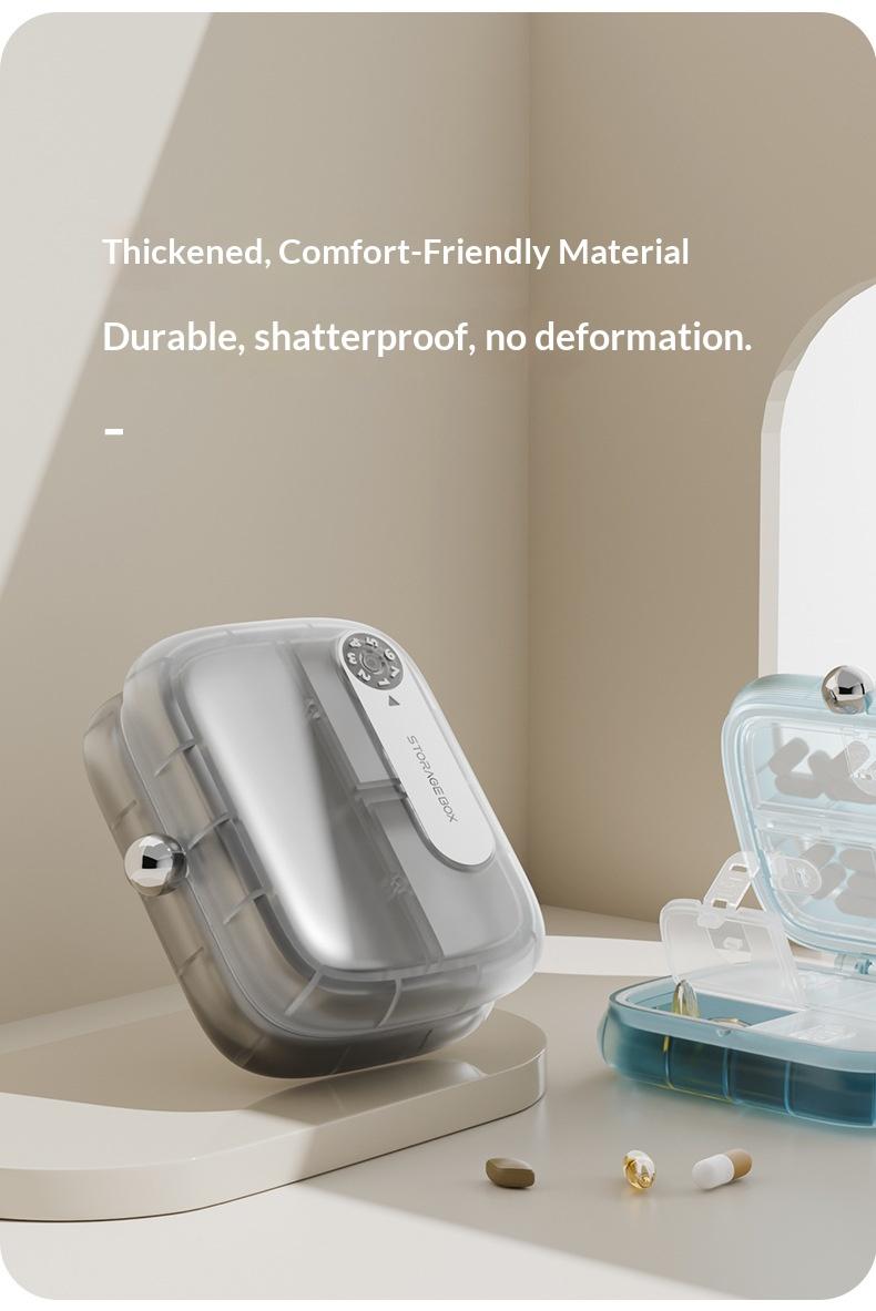 Portable small pill box for daily medication, sealed and moisture-proof, suitable for carrying with you, transparent pill box for use seven days a week