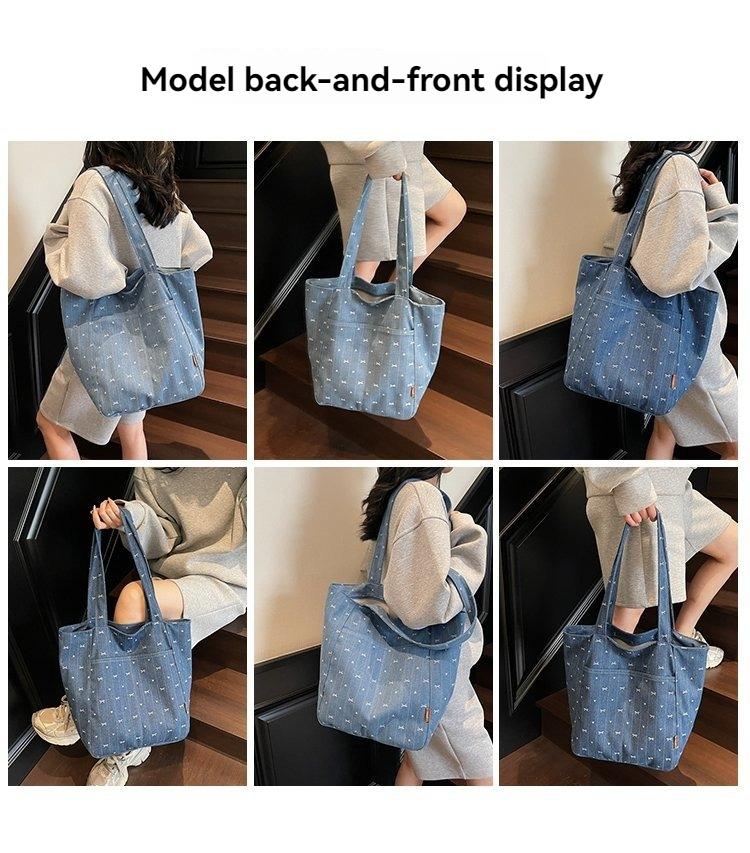 2026 New Versatile Large Capacity Tote Bag for Women, Waterproof Nylon Shoulder Bag, Ideal for Commuting, School, Shopping