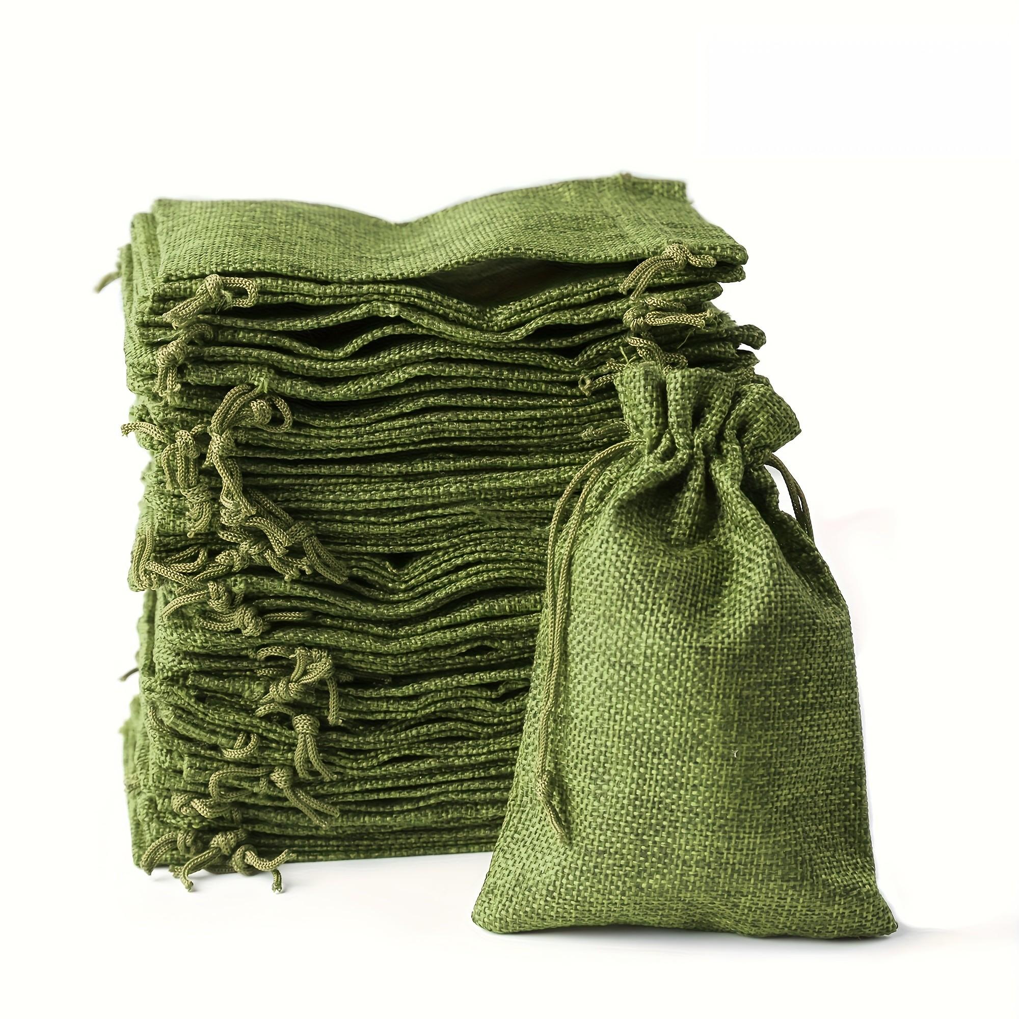 12 Pcs Hemp Drawstring Gift Bags, Reusable Holiday Craft Supplies, Wedding Favors Party Decor, Minimalist Style