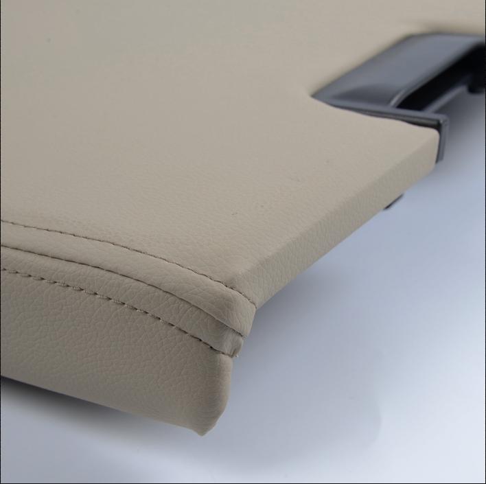 CROSSDESIGN Fit For 2007-2014 Chevy Silverado GMC Center Console Lid Pull Over Cover Armrest Pad Beige