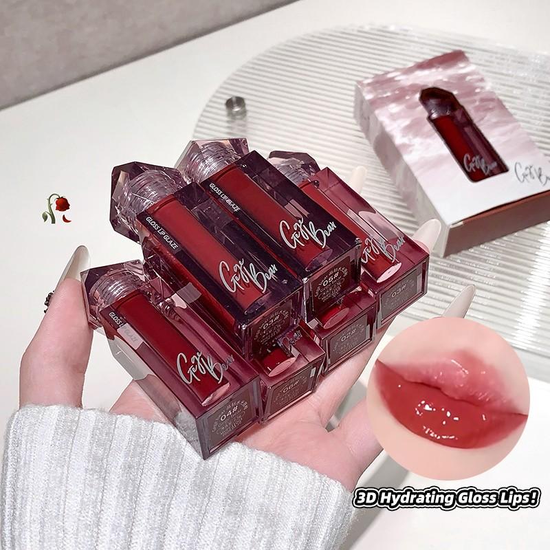 High-End Glossy Lipstick, Moisturizing Anti-Chapping, Clear Fake Skin Effect, Mirror Water Glass Finish, Perfect Gift for Women