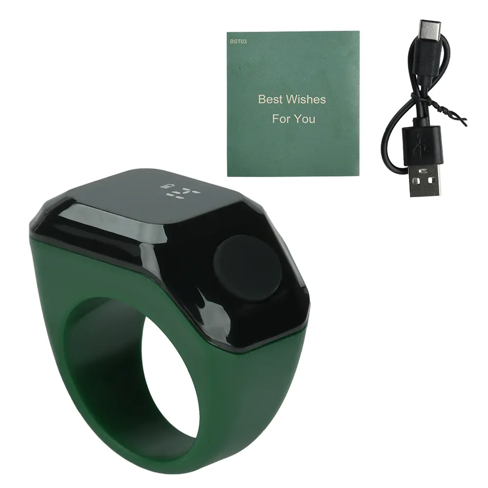 Smart APP Ring Counter Portable Digital Display Counter Bluetooth Counting Ring Time Vibration Reminder Wearable Tally Counters fitness tracker waterproof multi-sport mode prayer