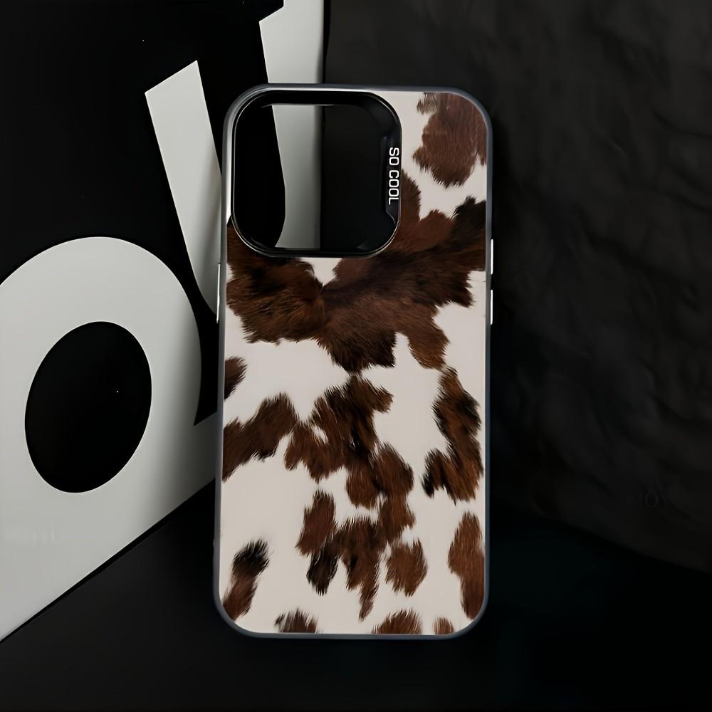 Classic Creative Cowhide Camo Pattern iPhone Case, All-Around Shockproof Phone Protection, Durable Design for Smartphone Users, Perfect Gift for Tech Lovers, Phone Cover, Shockproof Protective Cover