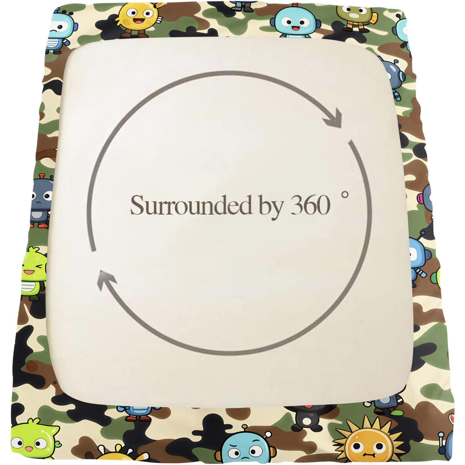 Hipster Elements Printed Bedspread 3-Piece Set With 2 Coreless Pillowcases, “A BATHING APE” Lettering and Ape Head, Soft and Comfortable Bedding