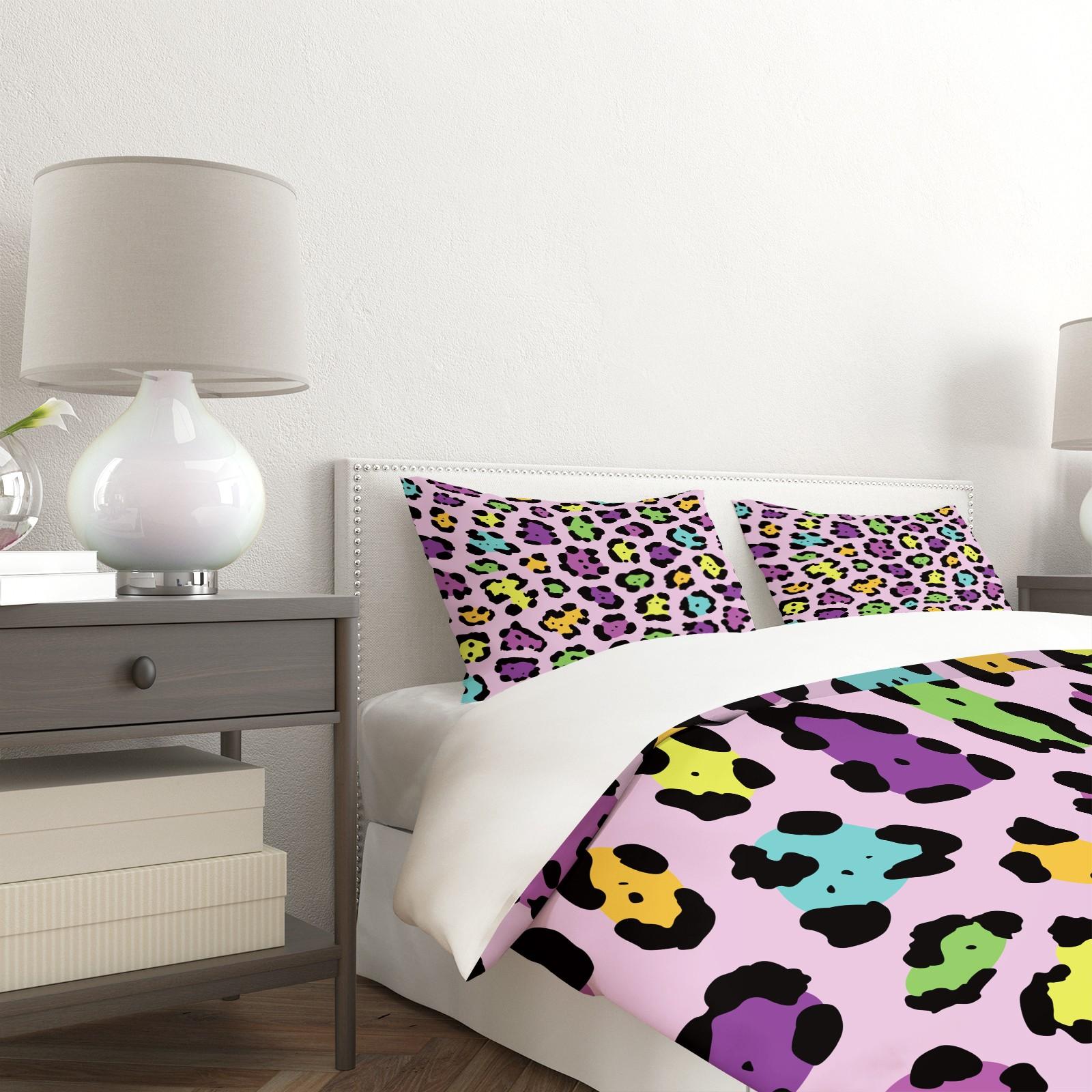 2/3 Pcs Vintage Leopard Print Duvet Cover Set (without Filling And Pillow Insert), High-Density Skin-Friendly Smooth Fabric, Deep Pocket Snug Fit, Versatile Bedding for Bedroom And Homestay