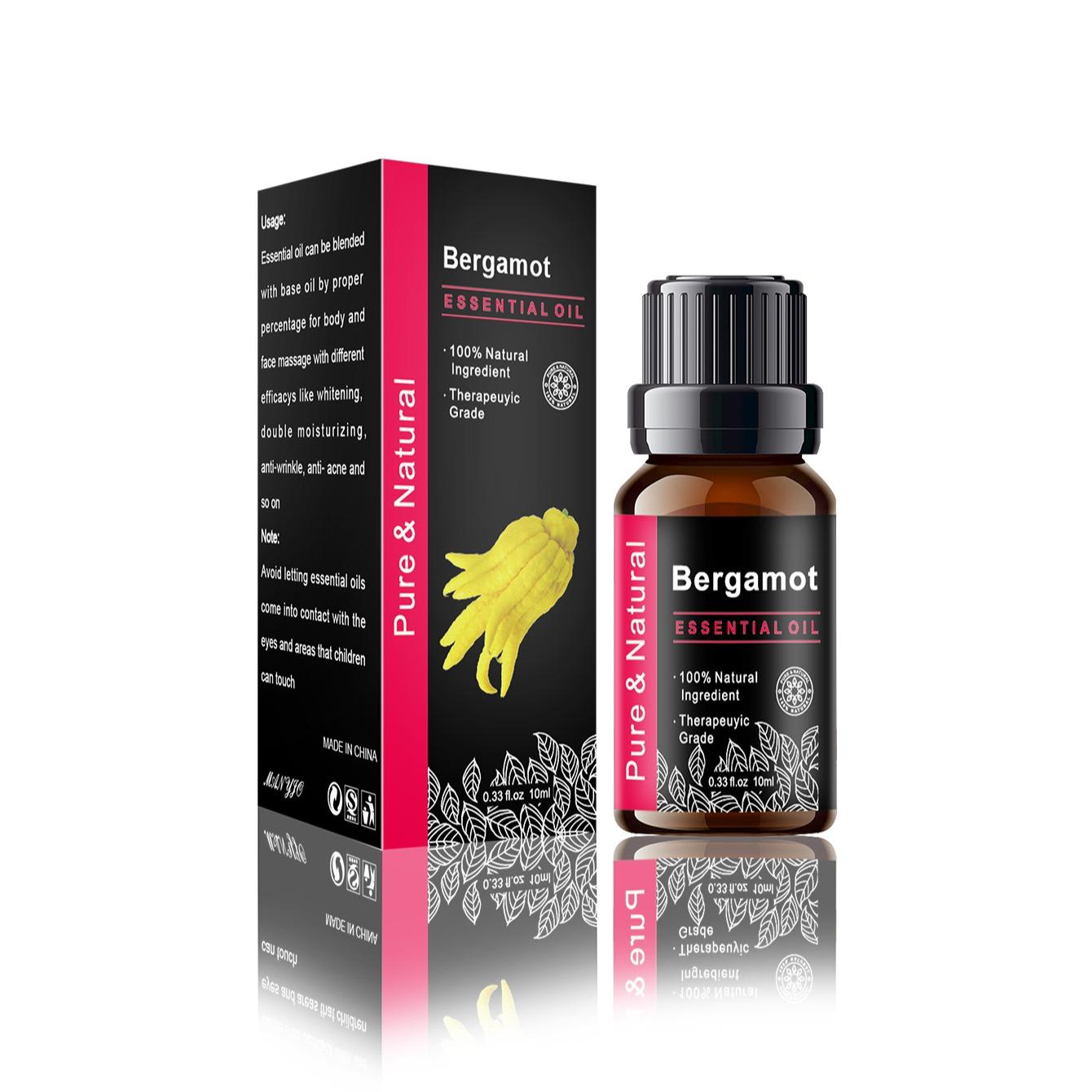 10ML Bergamot Essential Oil, Water Soluble Refill Liquid for Diffusers & Humidifiers, Relieves Fatigue, Refreshes Air