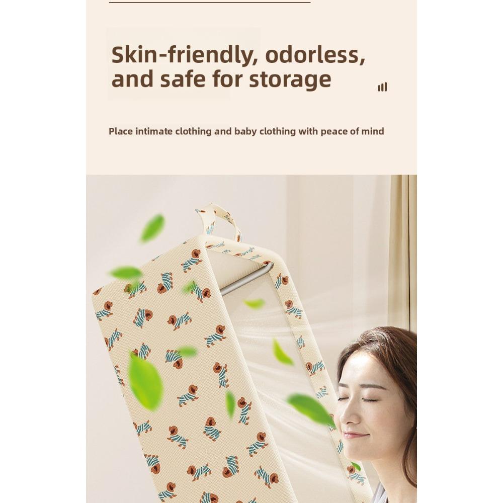 Clothes storage box, a household wardrobe drawer-style pants and clothing storage box without a lid, foldable with a steel frame, storage basket, organizer, clothes storage container