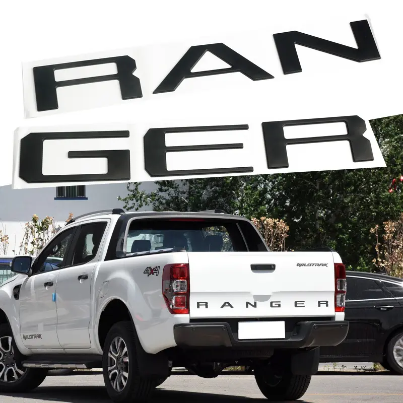 Putco ABS Plastic Cut Letters Tailgate Deco Kit for Ford Ranger, Fits 2023-2026 Ford Ranger Car Exterior Stickers
