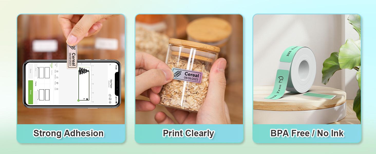 Genuine P31S and P21 Label Printer Tape, (14x40mm(0.59"x1.57"),Adapted Label Print Paper, 180 Tapes/Roll