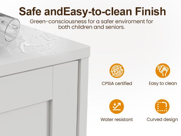 RoyalCraft 3 Drawer Dresser,Nightstand  with Golden Round Knobs, Large Bedside Table, Modern Wood End Table, Accent Side Table Chest of Drawers for Bedroom, Living Room, Hallway, Closet, White