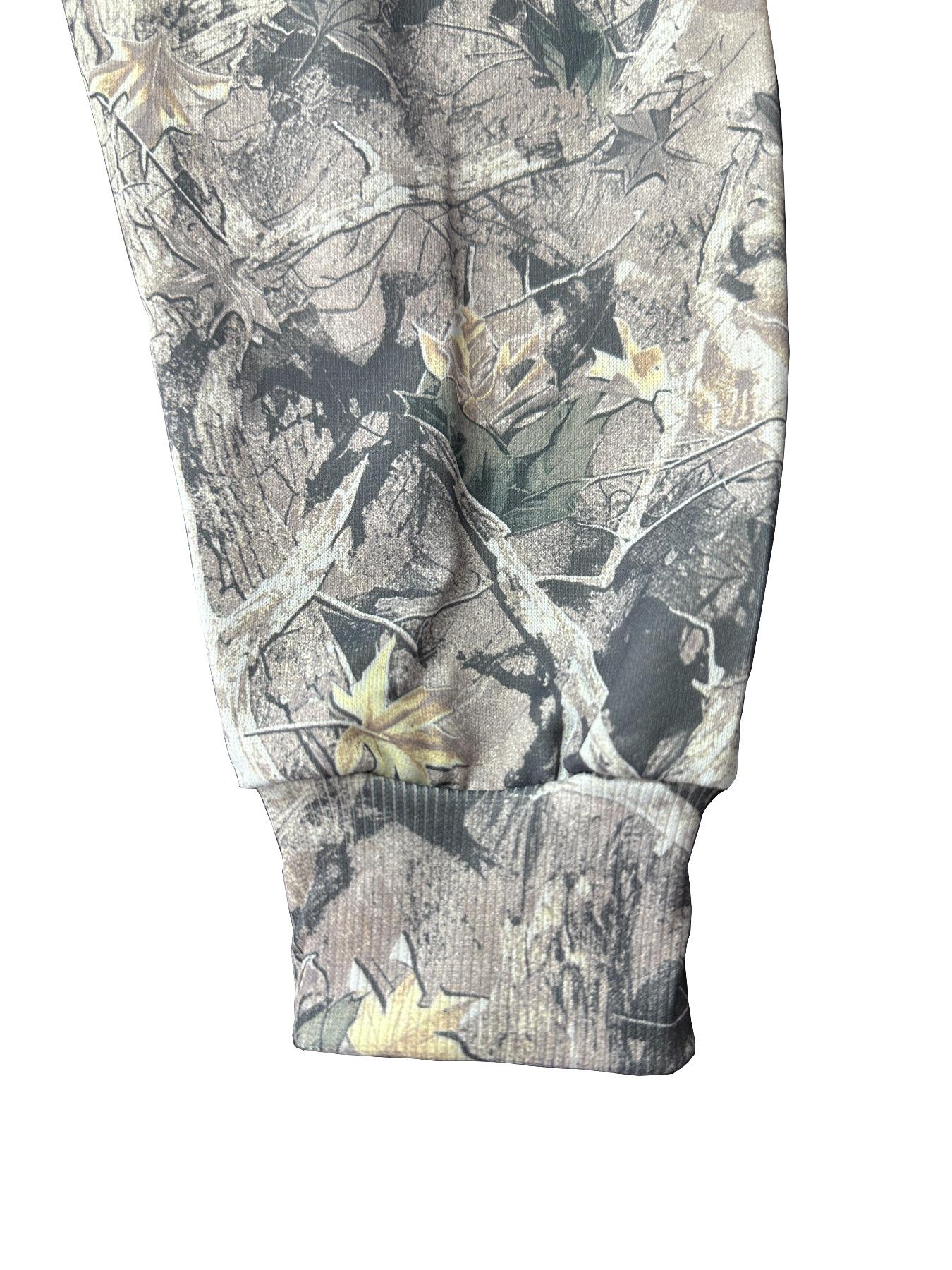 Women's Casual Fall Winter Hoodie Set, Long Sleeve, Camouflage Print, Elastic Waist Pants, Loose Fit, Thick Fabric, Daily Wear