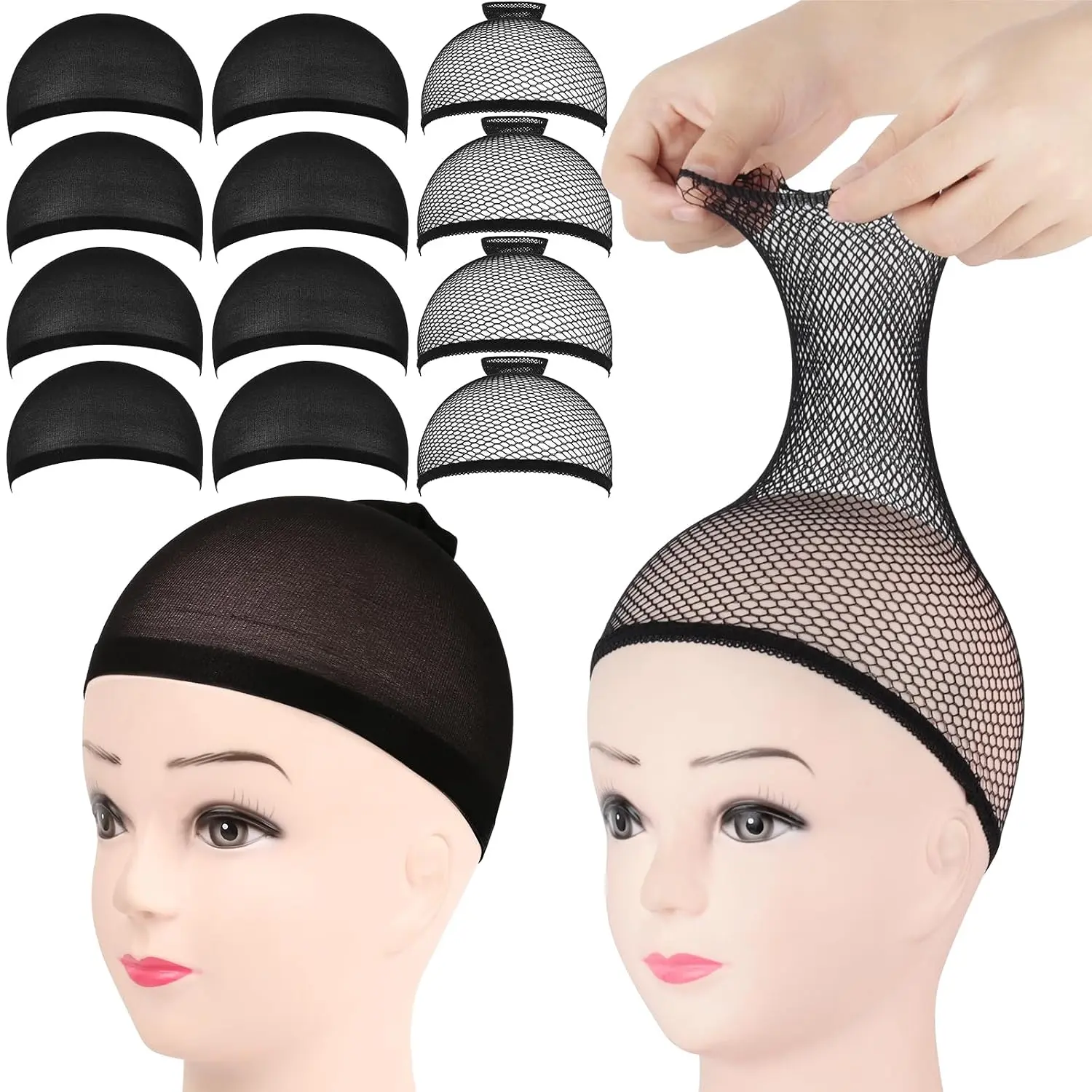 12 count Wig , Black Wig , Wig Caps For Women, Hair Net For Wig