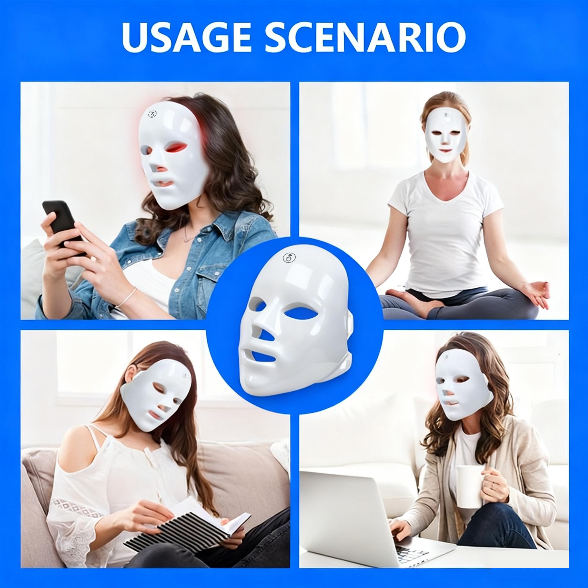 2027 New Light Therapy Mask, LED Mask, Skin Repair, Acne Removal, Anti-Wrinkle, Portable Skincare Tool, Facial Care Tools, USB Charging, Home Beauty Kit, Free Cleansing Brush