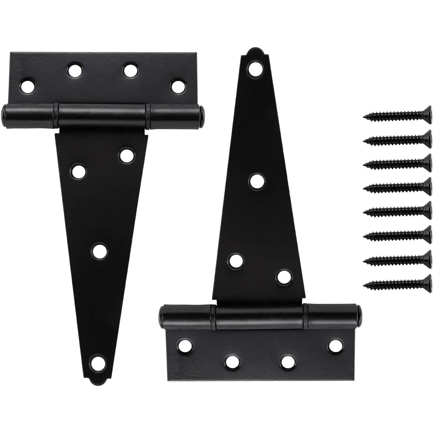 6" Heavy Duty Gate Hinges, 2 Pack T Strap Hinges