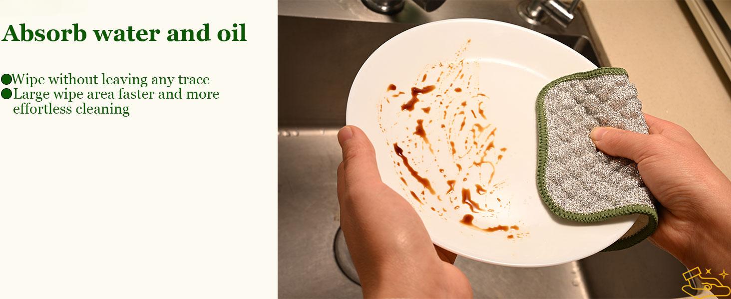 2026 New Double Side Non Scratch Wire Dishcloths,Multipurpose Wire Dishwashing Rags for Wet and Dry, Reusable Metal Dish Cloth,Wire Miracle Cleaning Cloths for Kitchen(Silver 6Pcs)