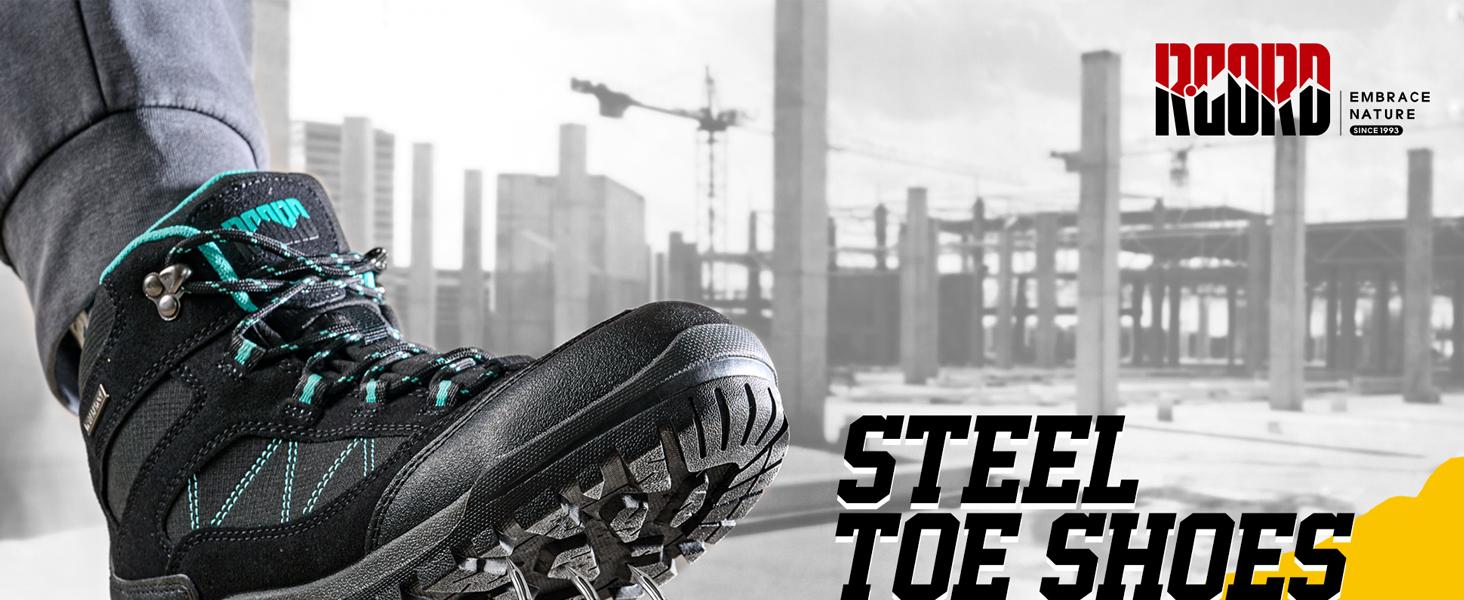 R CORD Steel Toe Boots for Women Waterproof Safety Work Boots Non-slip Composite Toe Boots for Women Steel Toe Shoes for Women Construction Boots Hiking Boots Womens SpringStatements