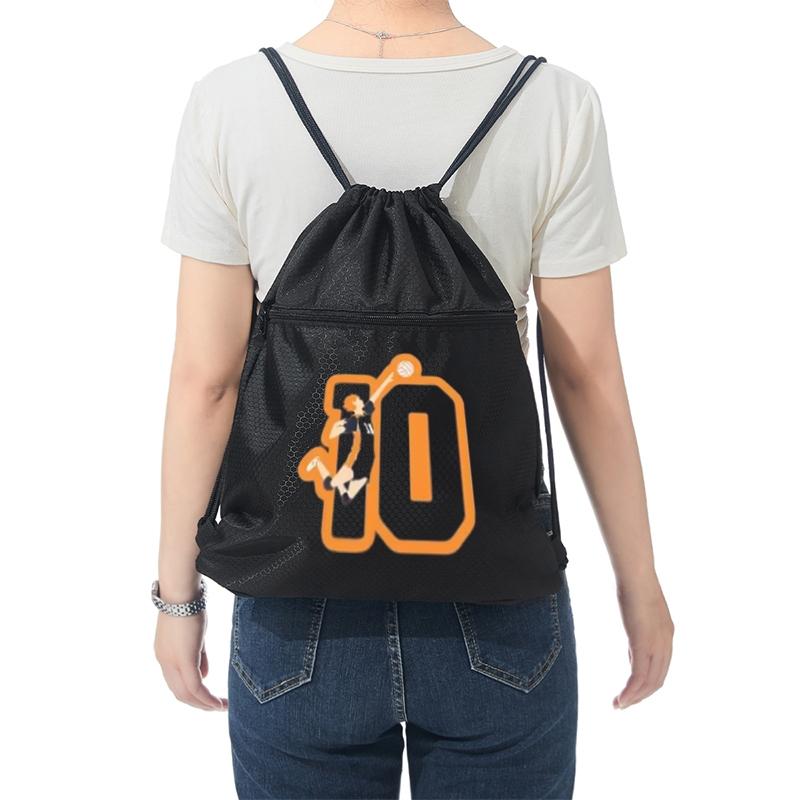 Volleyball Player Jumping with Ball Number 10 Sports Drawstring Bag Durable Lightweight Backpack Suitable for Outdoor Sports Travel Gym Use Teens and Adults Perfect Gift for Sports Day Christmas Birthday and Special Occasions