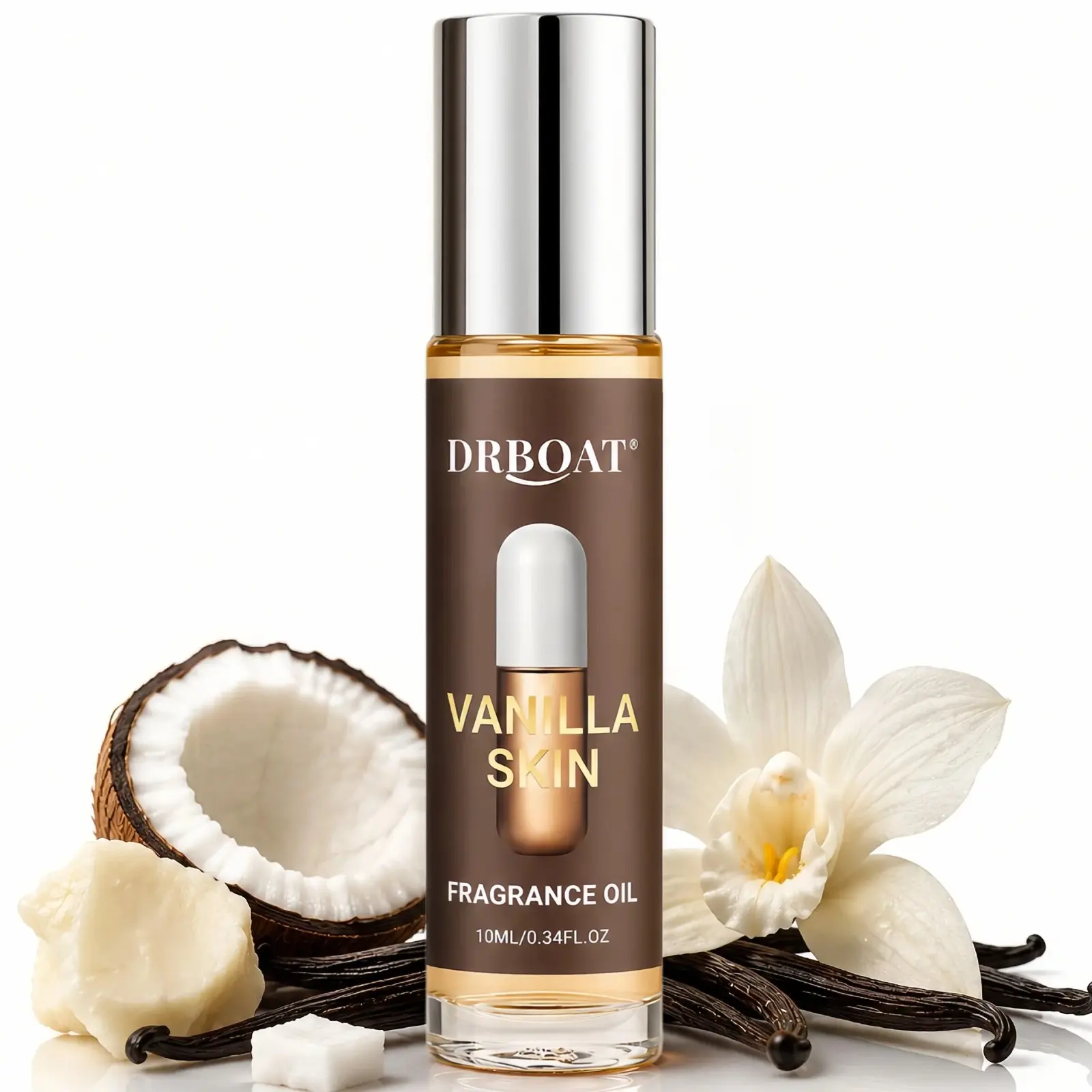 10ML Vanilla Skin Pheromone Oil - Roll On Perfume Oil, Vanilla Skin Body Oil, Fresh Scent Fragrance Oil Traveling or Working or Dating Use.