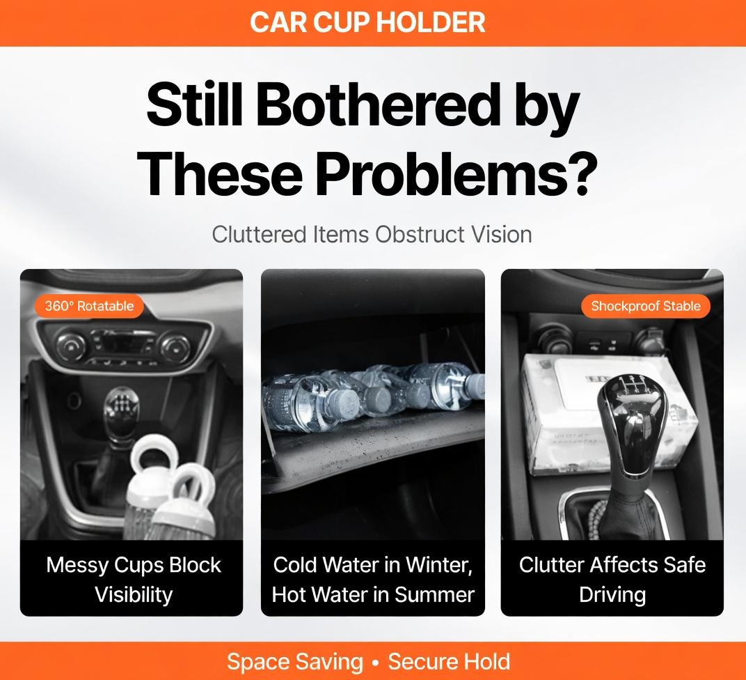 2-in-1 Rotating Car Cup Holder Carbon Fiber Black - Double Layer Expandable Drink Holder with Extra Storage Tray, Universal Fit Most Vehicles 2-in-1 Rotating Car Cup Holder Carbon Fiber Black - Double Layer Expandable Drink Holder with Extra Storage Tray, Universal Fit Most Vehicles