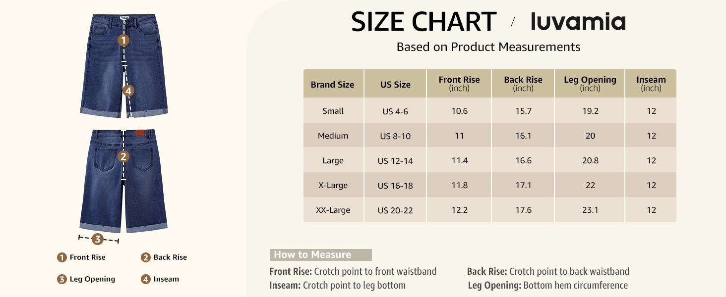 luvamia Bermuda Jean Shorts for Women Knee Length High Waisted Rolled Hem Casual Summer 12'' Inseam Long Denim Shorts luvamia Bermuda Jean Shorts for Women Knee Length High Waisted Rolled Hem Casual Summer 12'' Inseam Long Denim Shorts