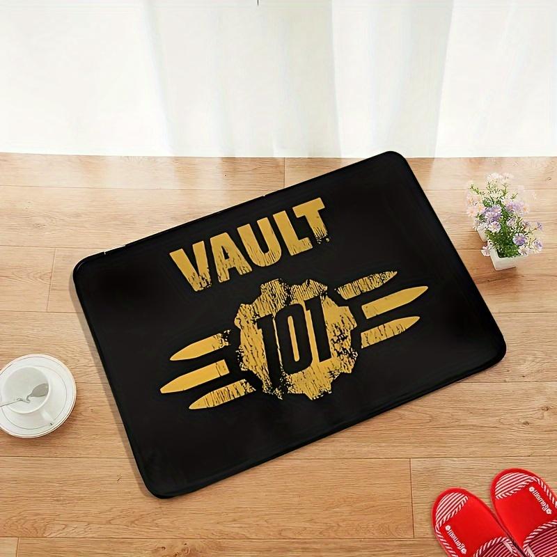 Machine Washable Fallout Vault 101 Welcome Doormat, Non-Slip Rectangle Polyester Indoor Outdoor Entrance Mat for Front Door, Kitchen, Porch - Home Decor Rug