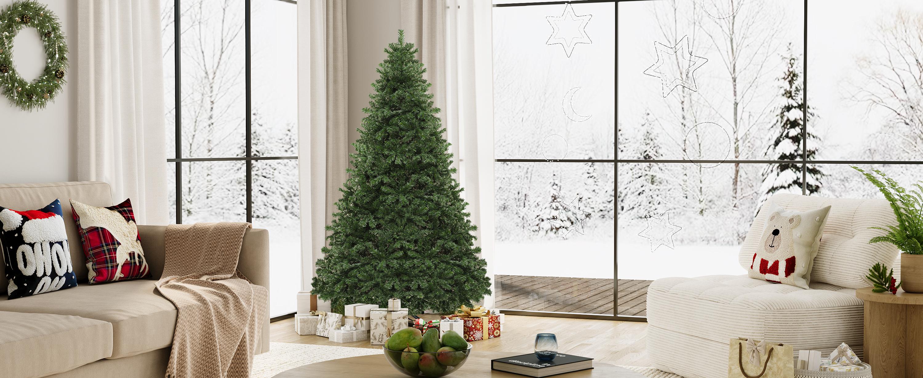 YITAHOME 6/7.5/9 FT Artificial Christmas Tree(without Light), with PVC Tips, Ideal for Home, Office Decoration, Party