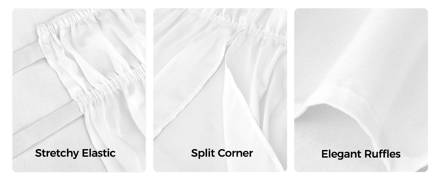 Light Grey Bed Skirt with Split Corners Queen Size 15 Inch Drop, Wrap Around Elastic Bedskirt, Dust Ruffle for Bed Base Machine Washable Easy to Install Bed Skirts Light Grey Bed Skirt with Split Corners Queen Size 15 Inch Drop, Wrap Around Elastic Bedskirt, Dust Ruffle for Bed Base Machine Washable Easy to Install Bed Skirts