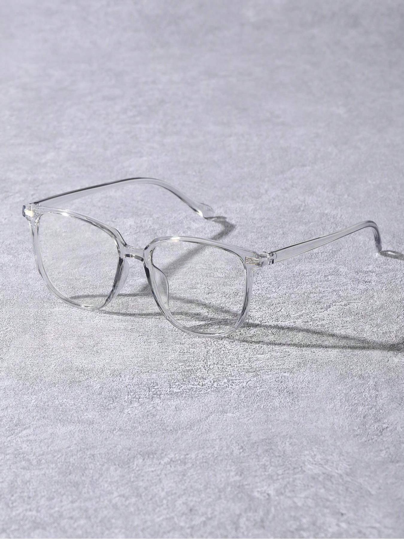 Clear Square Frame Glasses, Trendy Casual Glasses for Everyday Use, Fashion Accessories for Outdoor Activities, Stylish Trendy Eyewear