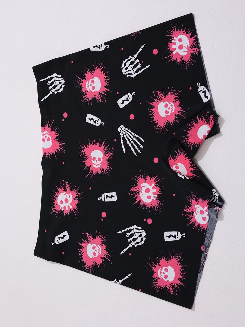 Women's Leopard Print Seamless Boyshorts, Casual Solid Color Natural Waist Panties Set, Comfy Breathable Underwear for Women, Casual Elegant Panty