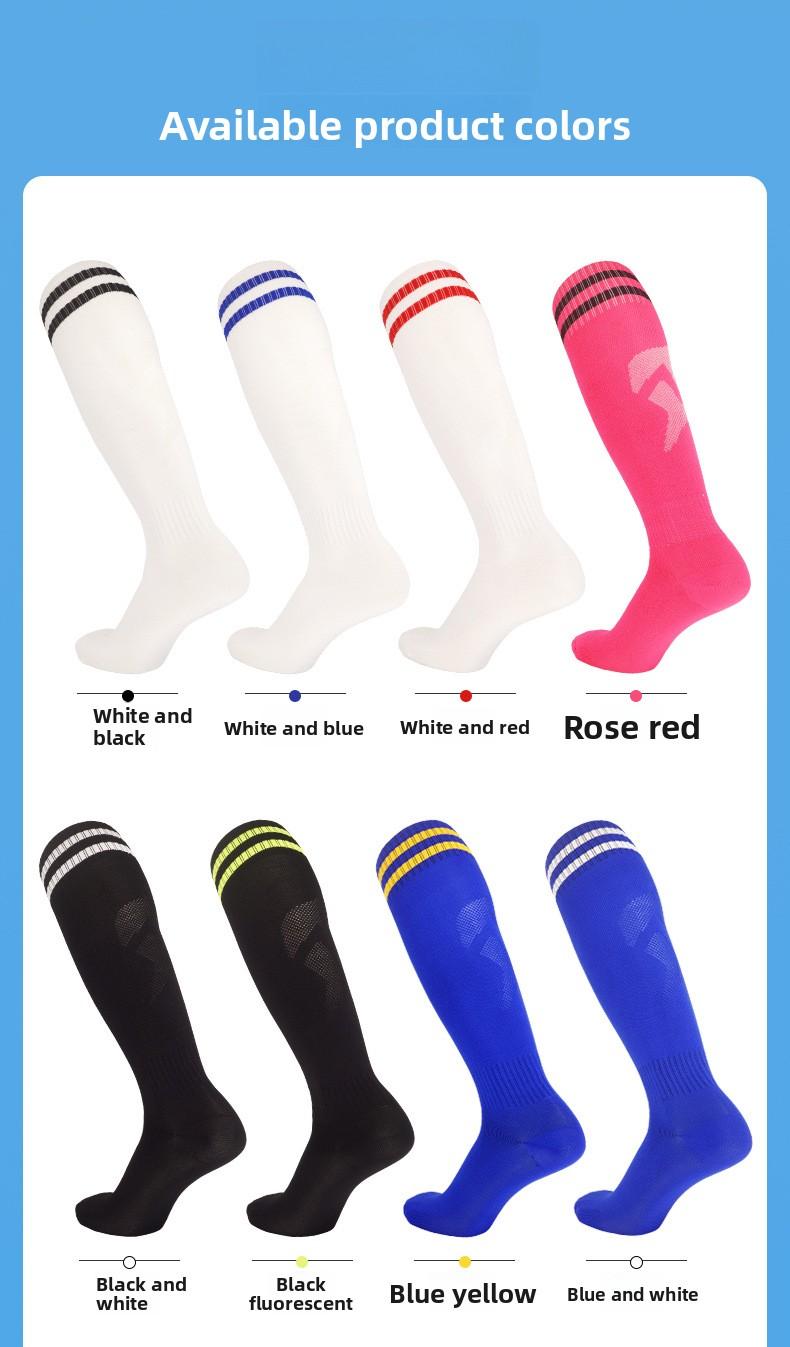 New thin breathable football socks, professional training long tube striped high-elastic football gear