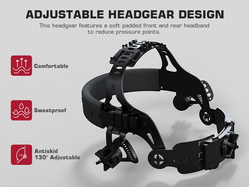 ARCCAPTAIN Large Viewing Screen Welding Helmet HSH-S800 1/1/1/1 Optical Clarity 4 Arc Sensor 1/25000s Response True Color Auto Darkening Welding Mask for Men / Dad - Welding Helmet, Compatible with welding cap