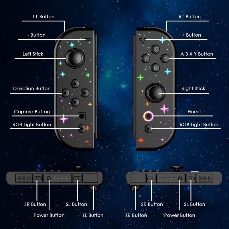 Switch Wireless Controller, Upgraded Switch/lite/oled Controller with Motion Control, Wake Function, Dual Vibration Feature