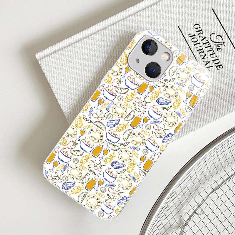 European summer vibes “Ciao Bella” lemon case for iPhone 13, tomato girl aesthetic cover, TikTok viral