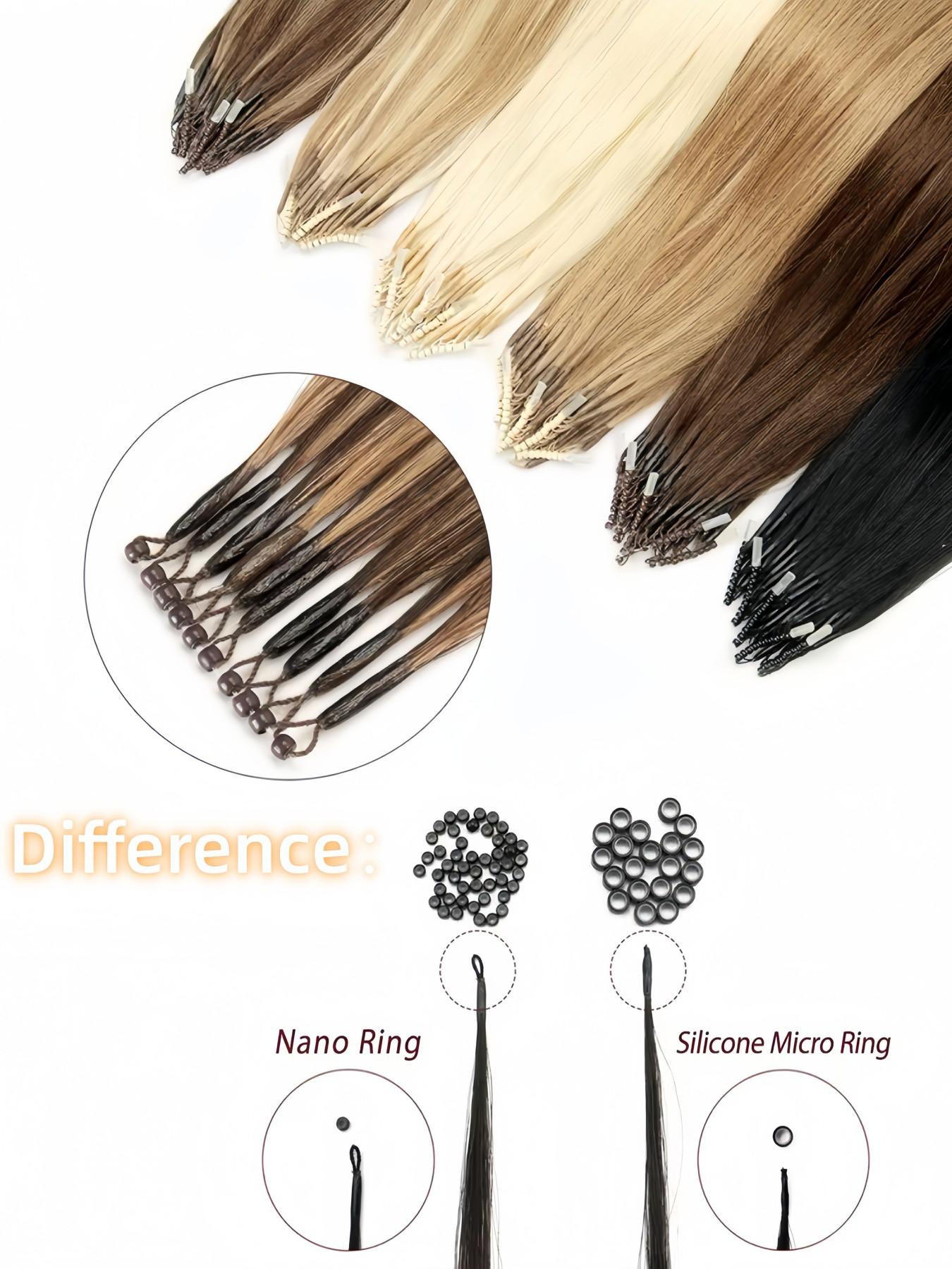 8D Nano Beads Hair Extensions Invisible Lightweight Seamless No Glue No Damage Comfortable All Day Long Lasting Natural Blending Perfect for Instant Longer Undetectable Beads Extensions That Look Totally Real for Daily Party and Any Occasion