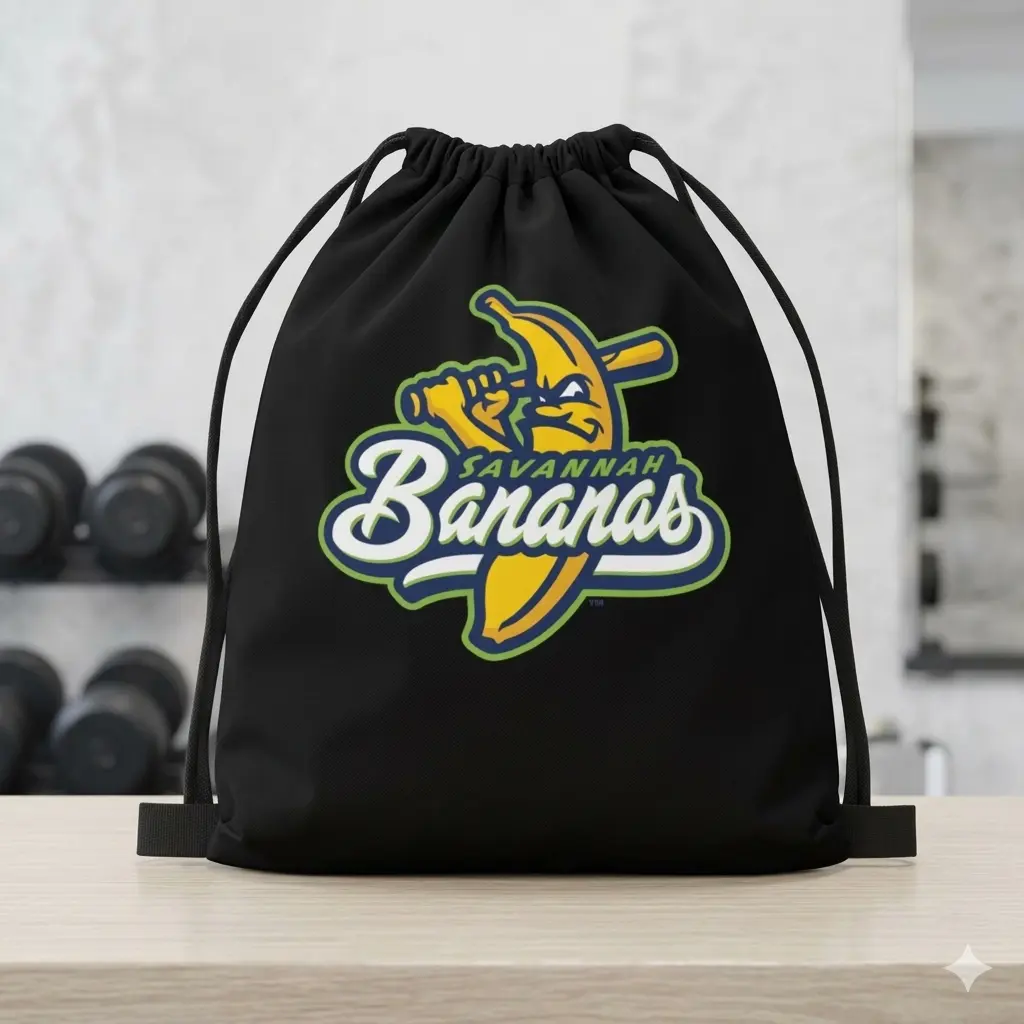Savannah Bananas Sports Cinch Sack - Trendy Drawstring Bag for Gym & Baseball Fans - Lightweight Gym Sackpack
