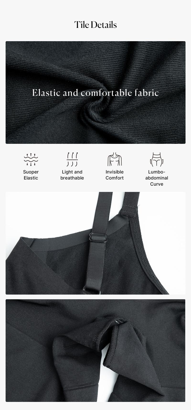 Nebility Womenswear Seamless Skin Friendly Cami Mid Thigh Bodysuit for Effortless Styling Basic Compression Corset Shapewear Romper