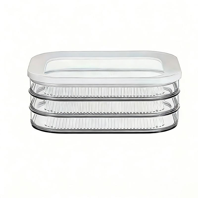 4 Layer Stackable Food Storage Containers, Refrigerator Organizer Box, Meat Preservation Box, Reusable Sealed Leak-Proof Design, Fridge Storage Container, Leakproof Container, Stackable Airtight