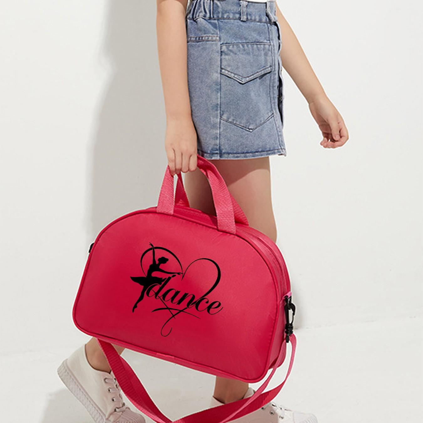 Dance Heart Ballet Dance Bag, Handheld Crossbody Dual Use, Waterproof Sports Bag, Dedicated Dance Class Storage, All Seasons
