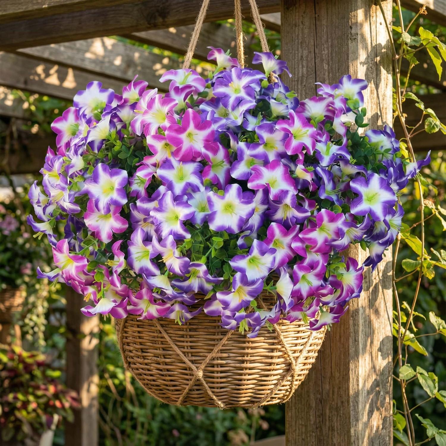 10pcs Colorful Artificial Flowers | Multi-Colored Morning Glory and Daisy Blooms for Outdoor and Indoor Decor, Suitable for Luxury Homes, Offices, Hotels, Weddings, and Seasonal Celebrations