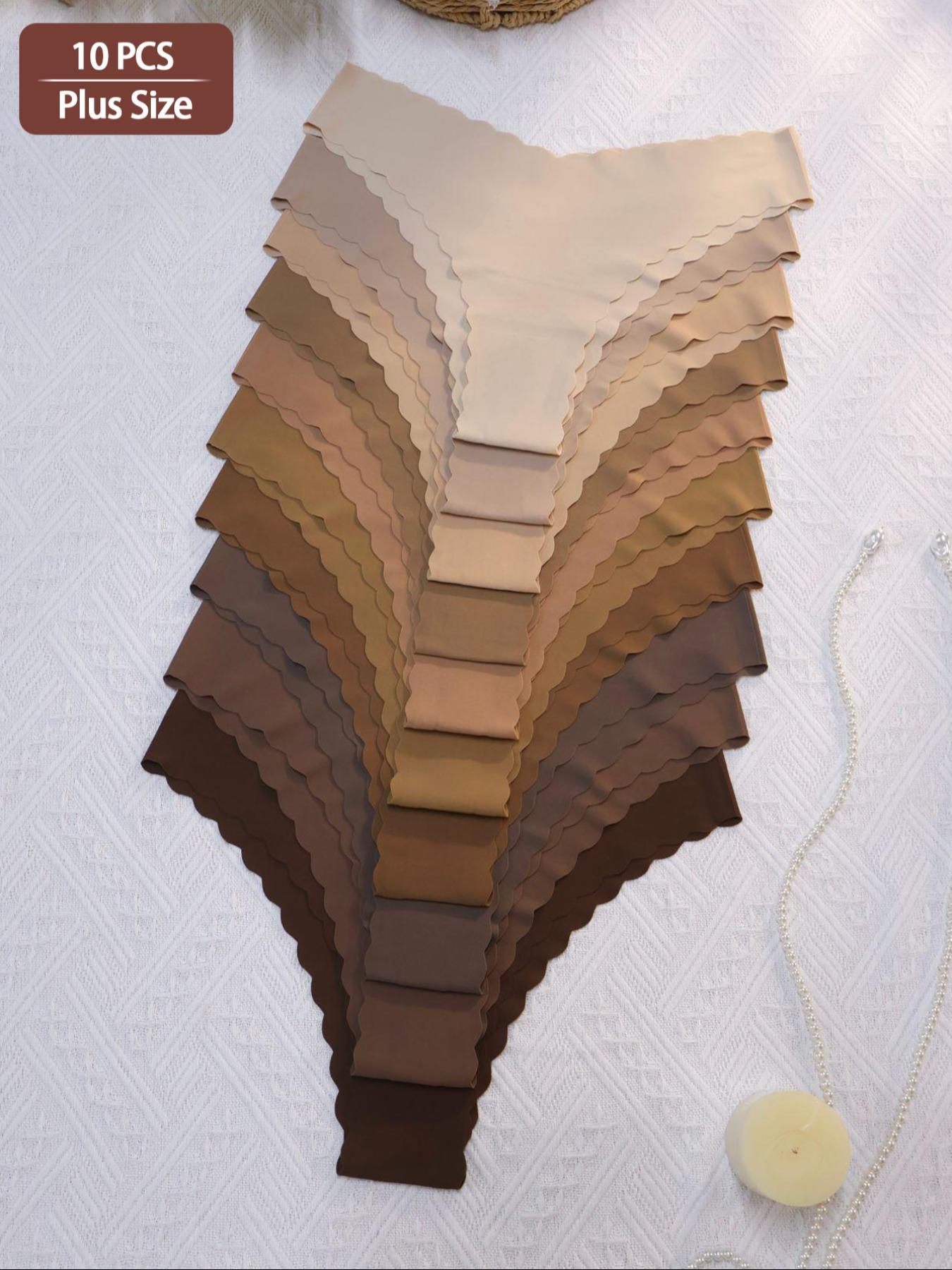 【Plus Size】 Panty, Soft Comfy Breathable Seamless Fabric Knicker for Daily Wear, Women's Underwear for All Seasons