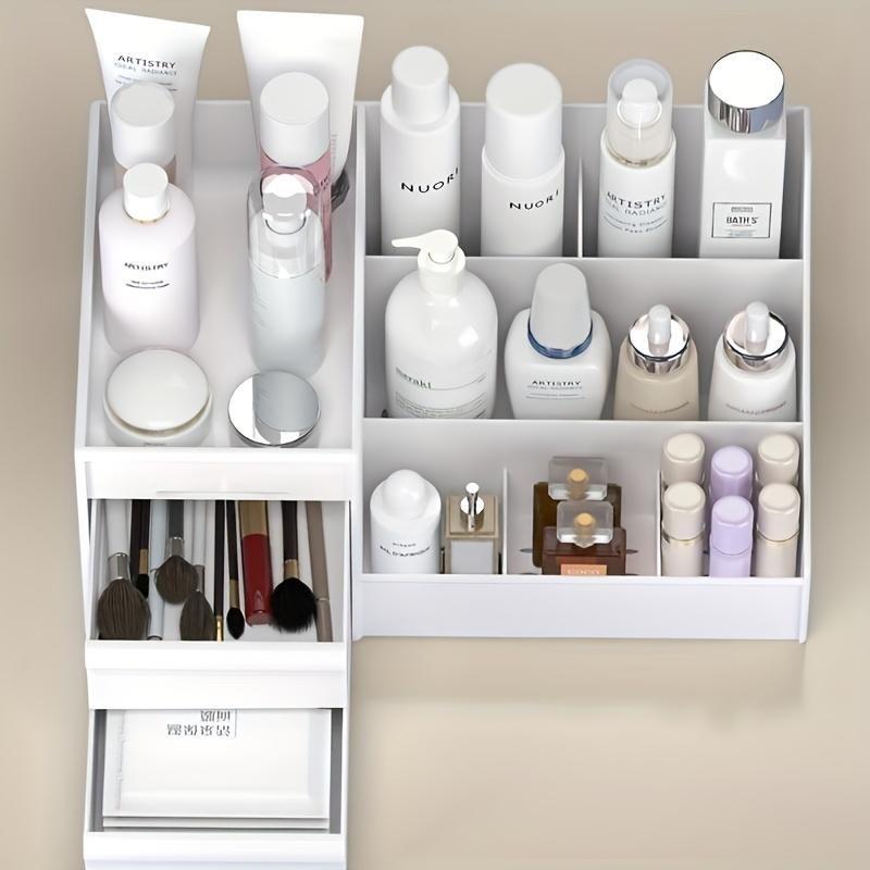 Cosmetics storage box, cosmetics display rack, perfume storage rack, lipstick storage box, suitable for storage and finishing of cosmetics, skin care products, office stationery, etc., bathroom accessories, room decoration, home ornaments