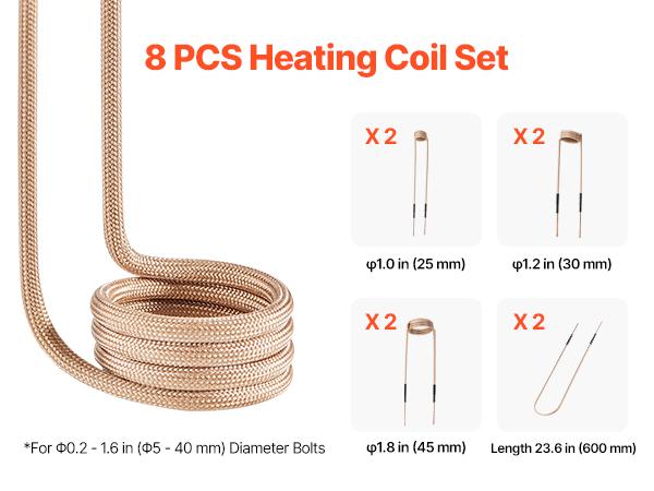 VEVOR Induction Heater Bolt Removal, 1100W 110V Magnetic Induction Heater Kit, Handheld Nut Buster Tool, Mini Heating Machine for Rusty Screw Removing, Car Garage Repairing Tools with 8 Coil and Box