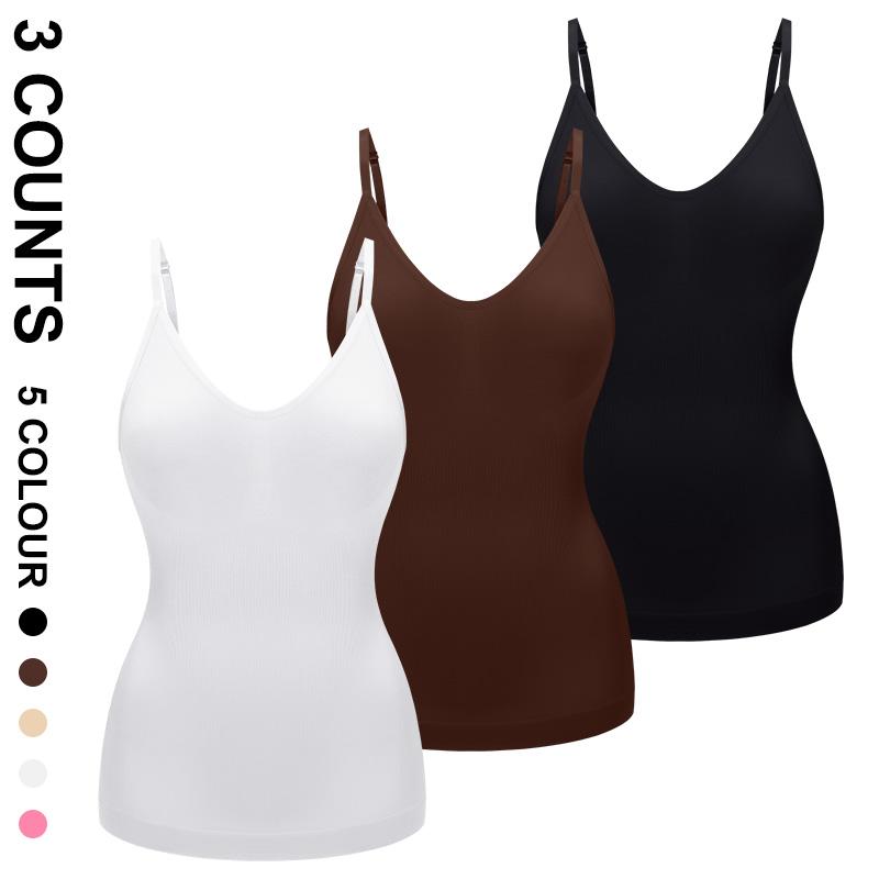 Seamless shaping Camisole tank top for women tummy control slimming cami with scoop neck breathable soft fabric multi color options