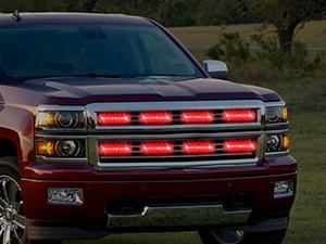 Nilight 8PCS Led Strobe Lights 12LED Red Light 12V 24V Surface Mount Flashing Warning Hazard Beacon Lights Ultra Slim Sync Feature Mini Grille for Cars Trucks Off