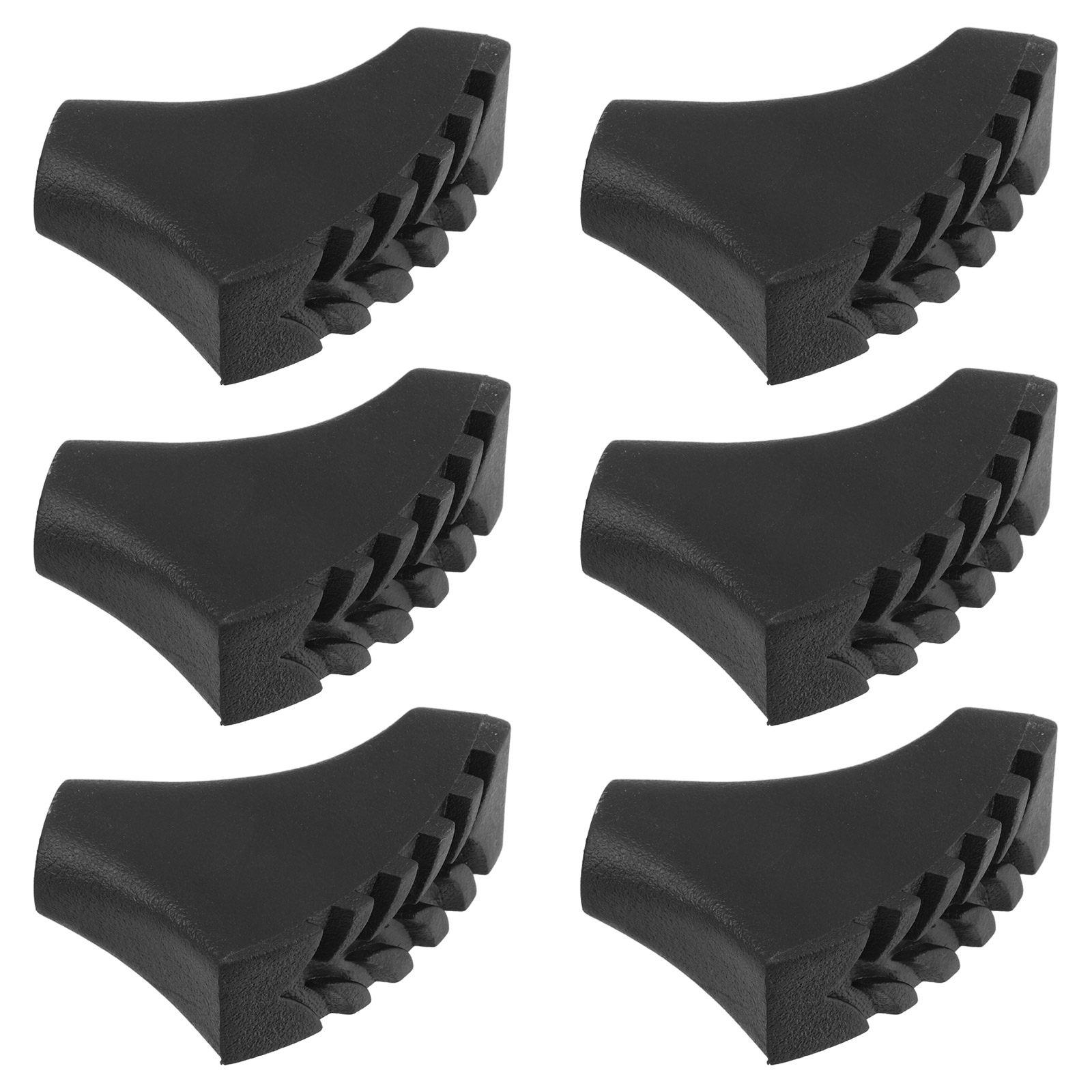 6Pcs Trekking Pole Tips Replacement Protectors Trekking Accessories Walking Stick Stopper Ends Hiking Equipment All Weather