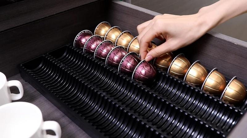 EVERIE Coffee Pod Storage Holder Coffeebar Organizer Insert Drawer Counter Compatible with Nespresso Vertuoline Capsules (NCT04)