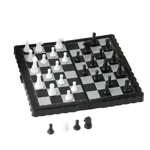 Magnetic Chess Board Game Educational Chess Set Toys Foldable Magnetic Chess Board Game with Storage Bag for Kids and Adults