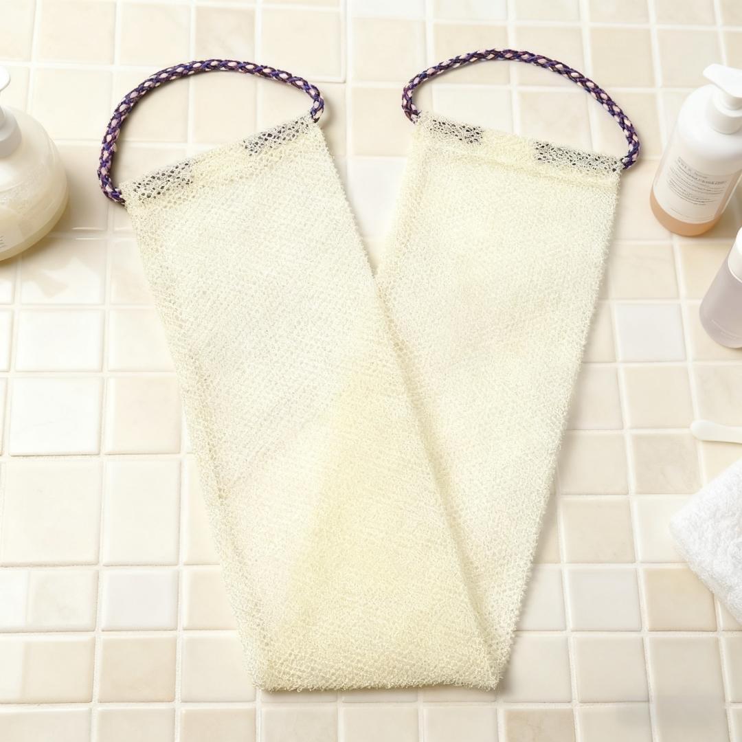1 PC African Net Long Net Bath Exfoliating Shower Body Scrub Cloths, Lightweight Reticulate Sponge, Effective Skin Care Tool, Perfect for Everyday Use, Exfoliating Mesh, Exfoliating Net Loofah, African Net Sponges, Exfoliating Shower Scrubber