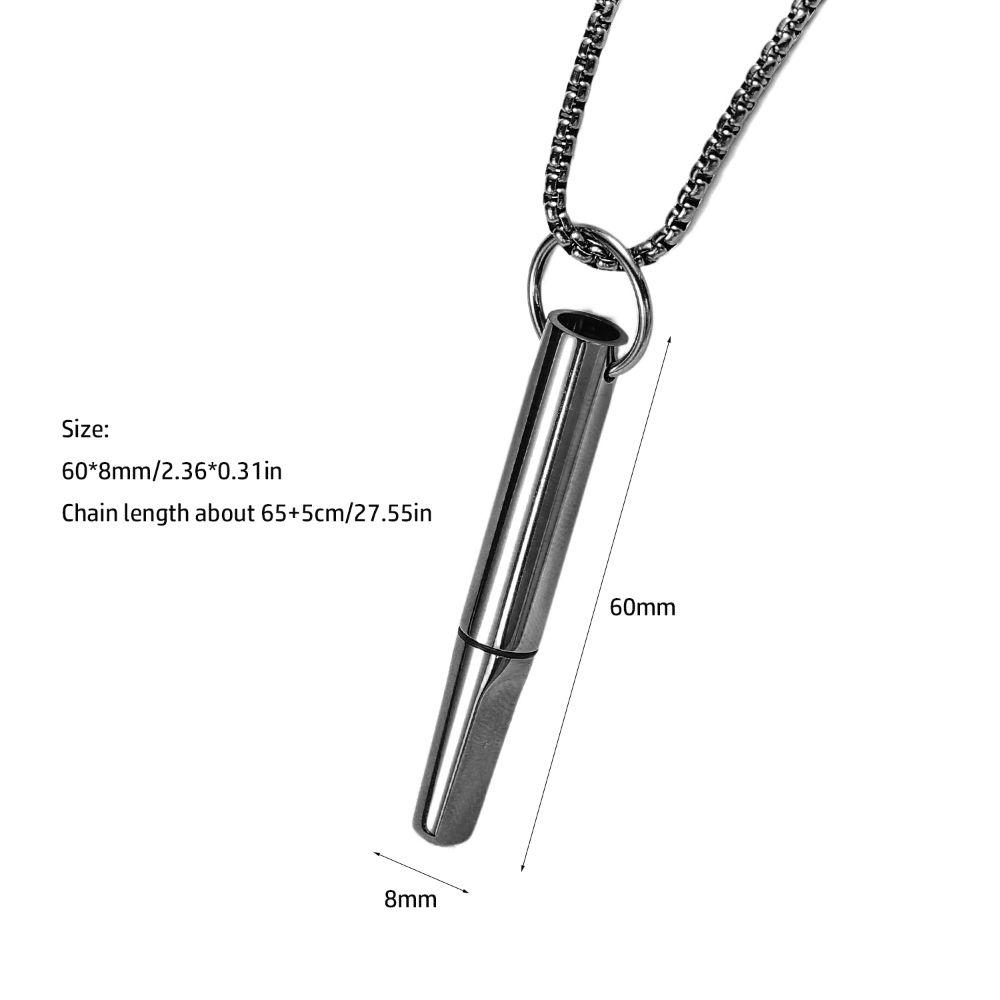 Breathing Resistance Whistle Necklace With Cotton Core Relaxation Anxiety Relief Necklace Stress Relief Yoga Meditation Necklace